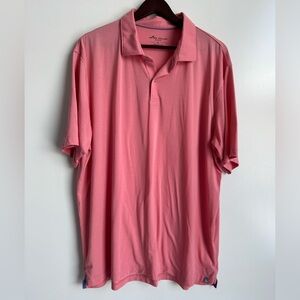 Peter Millar Seaside Performance Golf Polo Pink men XL preppy country club‎